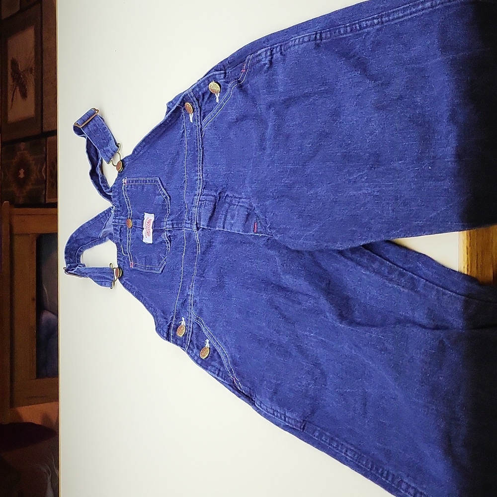 Kids Blue Denim Overalls - Picture 2 of 7
